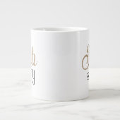 Chic Fab @ FIFTY Gold Typografie 50e verjaardag Grote Koffiekop (Voorkant)
