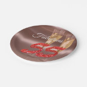 Chic Fabulous, 55-jarig koraalfeest Papieren Bordje (Gekanteld)