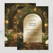 Chic Fairy Tale Enchanted Forest Baby shower Kaart (Voorkant / Achterkant)