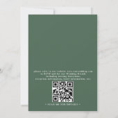 Chic Fall in Love Pumpkin Greenery QR Code Wedding Kaart (Achterkant)