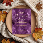 Chic Fall laat Thanksgiving Dinner Party Gold Folie Uitnodiging