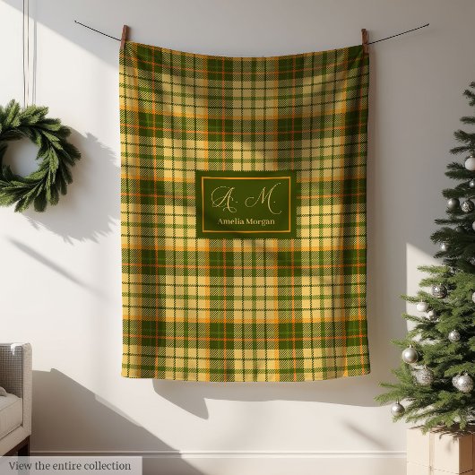 Chic Fall Plaid Throw Modern Rustic Cozy Blanket Fleece Deken