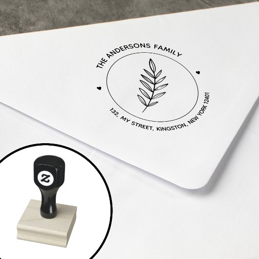 Chic Family Botanische Ronde Blad Rubberstempel