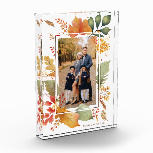 Chic Family Thanksgiving Herfst Leaf Border Fotoblokken (Links)