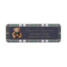 Chic Fancy Bear R.L. thema retouradreslabel Etiket