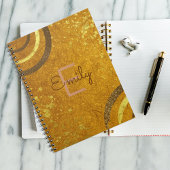 Chic Fancy bruin goud Glitter Modern Glam Custom Notitieboek