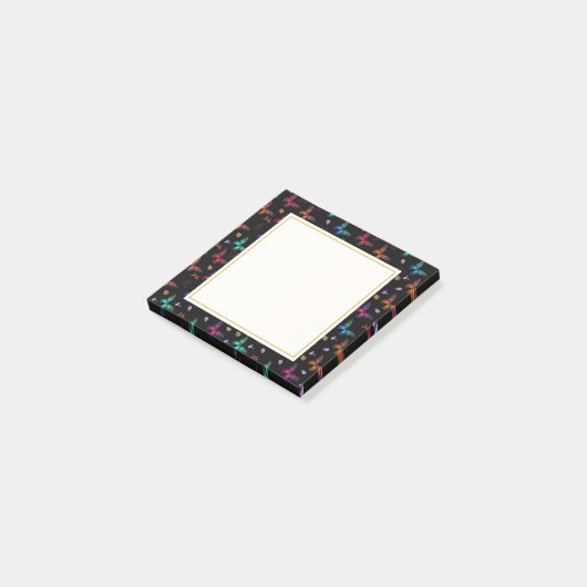 Chic Fancy Butterflies Patroon Post-it® Notes (Schuin)