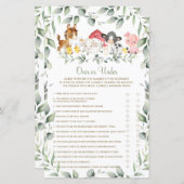 Chic Farm Animals Baby shower boven of onder spel (Voorkant / Achterkant)