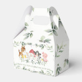 Chic Farm Animals Barnyard Greenery 1st Birthday Bedankdoosjes (Achterkant)