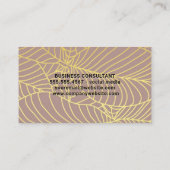 Chic Faux Brushed | bladpatroon van goudfolie Visitekaartje (Achterkant)