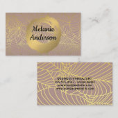 Chic Faux Brushed | bladpatroon van goudfolie Visitekaartje (Voorkant / Achterkant)