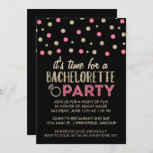 Chic Faux Glitter Bachelorette Party Kaart (Voorkant / Achterkant)