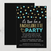 Chic Faux Glitter Bachelorette Party Kaart (Voorkant / Achterkant)