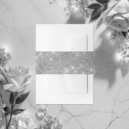 Chic Faux Glitter Sparkling Diamonds Vrijgezellenf Uitnodigingen Wikkel