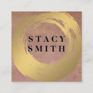 Chic Faux Gold Borhed   Achtergrond Vierkante Visitekaartje