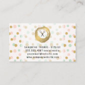 Chic Faux Gold Borhed | Glitter Polka Dots Visitekaartje (Achterkant)