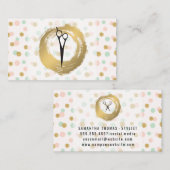 Chic Faux Gold Borhed | Glitter Polka Dots Visitekaartje (Voorkant / Achterkant)