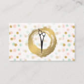 Chic Faux Gold Borhed | Glitter Polka Dots Visitekaartje (Voorkant)