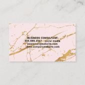 Chic Faux Gold Borhed | Goudmarmer Visitekaartje (Achterkant)