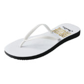 Chic Faux Gold Bride Wedding Bachelorette Teenslippers (Schuin)