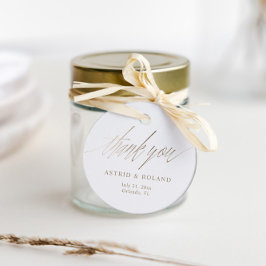 Chic Faux Gold Calligraphy Favoriete bruiloft Bedankjes Labels