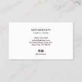 Chic Faux Gold Foil Bold Modern Typografie Visitekaartje (Achterkant)