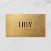 Chic Faux Gold Foil Bold Modern Typografie Visitekaartje (Voorkant)