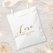 Chic Faux Gold Foil Custom Wedding Love Sjabloon Bedankzakje (Geknipt)