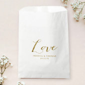 Chic Faux Gold Foil Custom Wedding Love Sjabloon Bedankzakje
