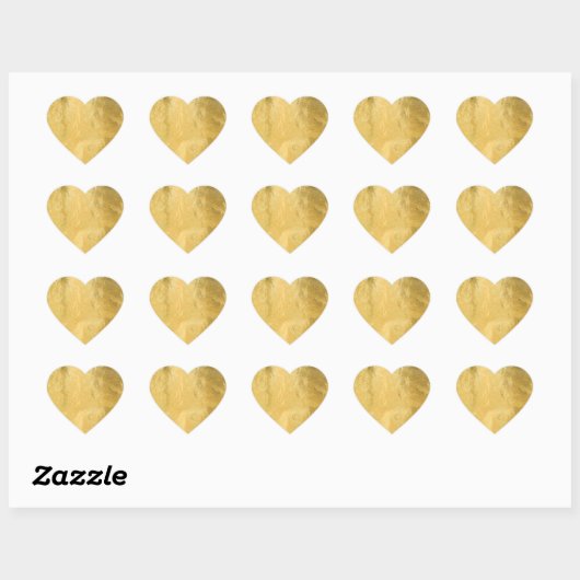 Chic Faux Gold Foil Hart Stickers (Vel)