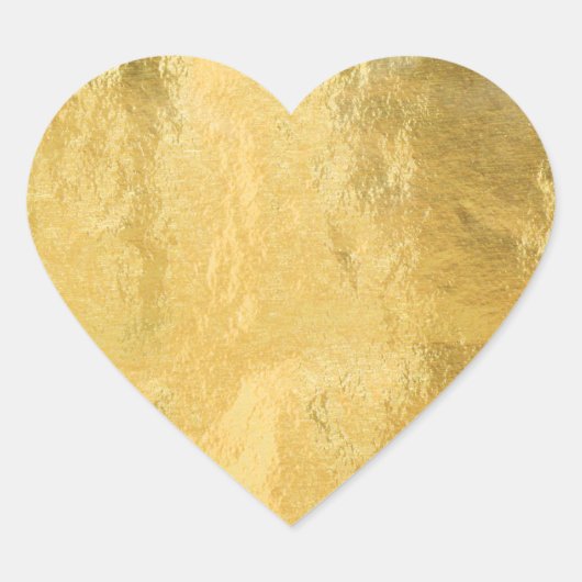 Chic Faux Gold Foil Hart Stickers (Voorkant)