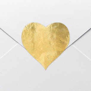 Chic Faux Gold Foil Hart Stickers