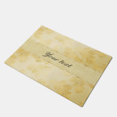 Chic Faux Gold Foil Leaves en Glitter Deurmat (Schuin)