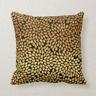 Chic Faux Gold Foil Modern Floral Kussen