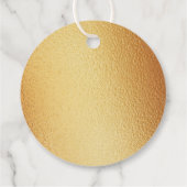 Chic Faux Gold Foil Monogram Weddenschappen Bedankjes Labels (Achterkant)