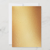 Chic Faux Gold Foil Monogram Weddenschappen Kaart (Achterkant)
