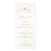 Chic Faux Gold Foil Wedding Menu Sjabloon (Voorkant)