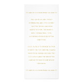 Chic Faux Gold Foil Wedding Menu Sjabloon (Achterkant)