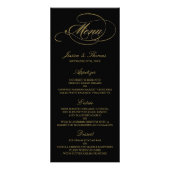 Chic Faux Gold Foil Wedding Menu Sjabloon (Voorkant)