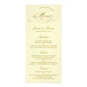 Chic Faux Gold Foil Wedding Menu Sjabloon - Ivoork (Voorkant)