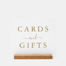 Chic Faux Gold Folie Trouwkaarten & Geschenken Acryl Bord