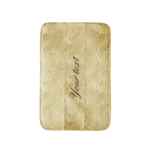 Chic Faux Gold Glitter Chevrons Badmat (Voorkant Verticaal)