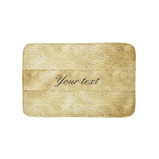 Chic Faux Gold Glitter Chevrons Badmat (Voorkant)