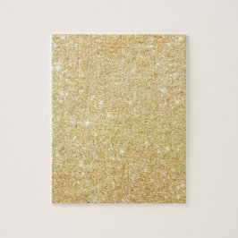 Chic Faux Gold Glitter Luxe Puzzel