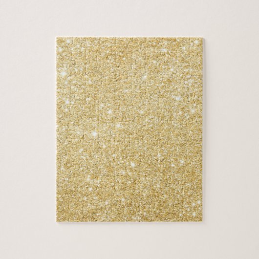 Chic Faux Gold Glitter Luxe Puzzel (Verticaal)