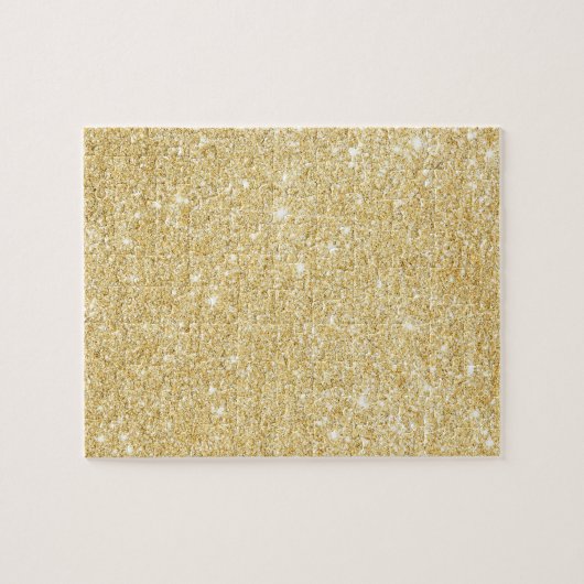 Chic Faux Gold Glitter Luxe Puzzel Legpuzzel (Horizontaal)