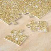 Chic Faux Gold Glitter Luxe Puzzel Legpuzzel (Zijkant)
