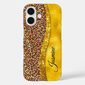 Chic faux Gold glitter roze dierlijk afdrukken Mon Case-Mate iPhone Case (Achterkant)