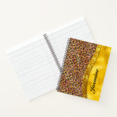 Chic faux Gold glitter roze dierlijk afdrukken Mon Notitieboek (Binnen)