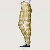 Chic Faux Gold Harlequin Diamond Pattern Leggings (Links)